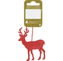 Căprioară decorativă din lemn cu agățătoare pentru decorațiuni de Crăciun