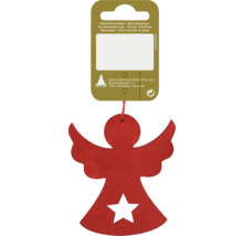 Pandantiv decorativ înger roșu cu decupaj în formă de stea pentru agățat