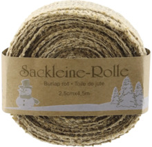 Rola de iută, 2,5 cm x 4,5 m, pentru lucru manual și decorațiuni