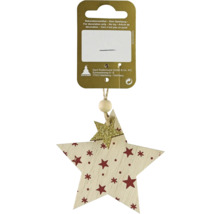 Stea din lemn cu model de stele ca decor