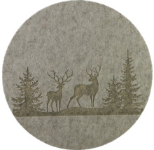 Suport de pâslă cu design de cerb și brad