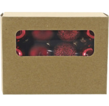 Pachet cu globuri roșii de Crăciun