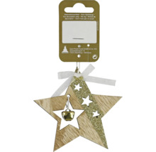 Decorațiune de brad în formă de stea cu clopoțel