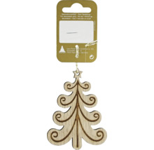 Ornament din lemn pentru bradul de Crăciun cu stea