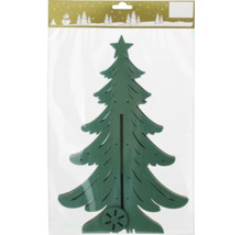 Brad de Crăciun decorativ din lemn, de asamblat, în ambalaj