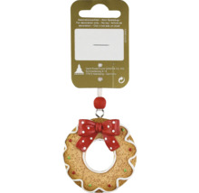 Coroniță decorativă din turtă dulce cu fundă pentru agățat