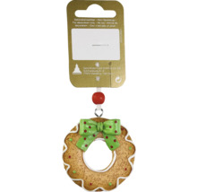 Coroniță decorativă din turtă dulce cu fundă, ca decorațiune pentru pomul de Crăciun