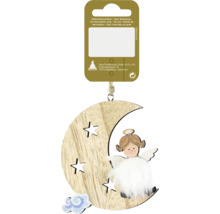 Lună decorativă cu înger și stele de agățat