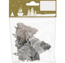 Articole decorative cu scoarță de copac în formă de brad într-un ambalaj