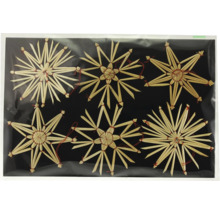 Șase stele din paie pentru decorare