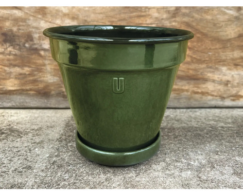 Mască ghiveci metal Upcycle Ø 22,5 cm H 20 cm gri verde | HORNBACH