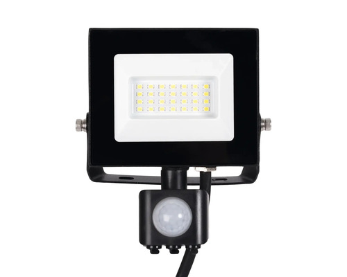 Proiector LED exterior Novelite 20W 1800 lumeni IP65, senzor de mișcare, lumină rece