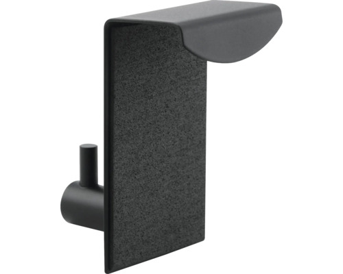 Cârlig negru pentru prosoape, pentru montare pe perete