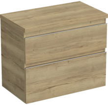 Dulap inferior pentru lavoar cu două sertare, cu design din lemn