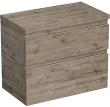 Dulap inferior de lavabo cu două sertare, design lemn