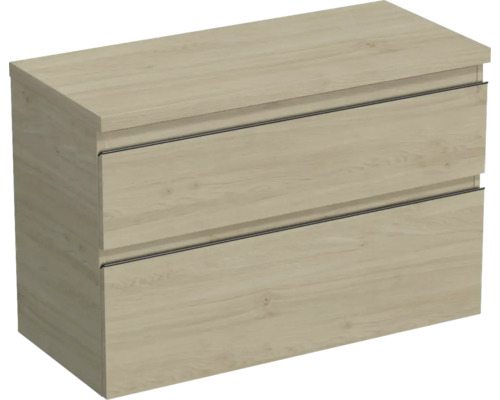 Dulap bază lavoar Jungborn TRENTA, PAL, mâner negru, 100 cm, stejar Kendal Dulap bază lavoar Jungborn TRENTA, PAL, mâner negru, 100 cm, stejar Kendal