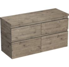 Dulap bază lavoar Jungborn TRENTA, PAL, mâner negru, 120 cm, stejar Wellington