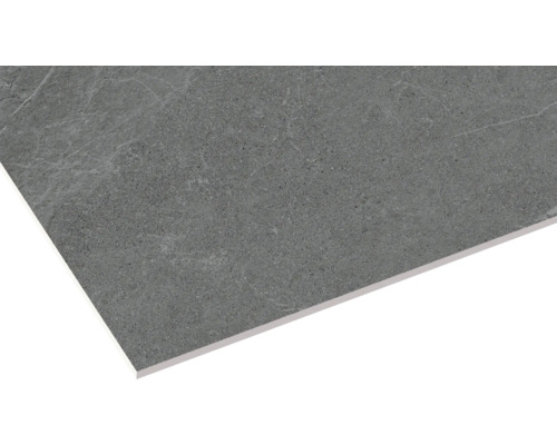 Placă ceramică gri cu aspect de marmură.