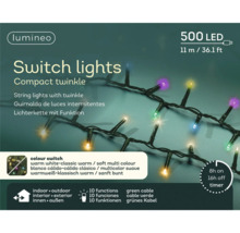 Ghirlandă luminoasă cu 500 LED-uri, lungime 11 metri, cu funcție de temporizare pentru interior și exterior
