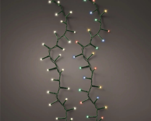 Șir de lumini cu lămpi LED multicolore și albe