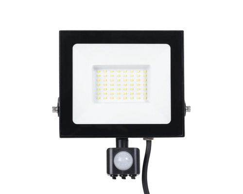 Proiector LED exterior Novelite 50W 4500 lumeni IP65, senzor de mișcare, lumină rece
