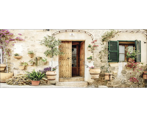 Tablou sticlă Mediterranean House III 125x50 cm