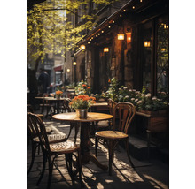 Tablou sticlă Little Street Cafe II 60x80 cm