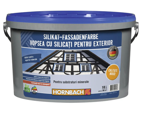 Vopsea pe bază de silicați pentru exterior Silikat-Fassadenfarbe 10 l