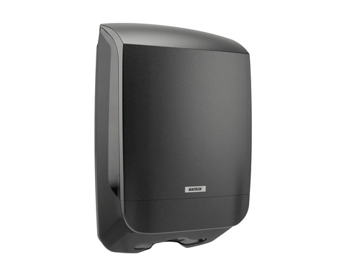 Dozator de prosoape de hârtie Katrin negru pentru montare pe perete