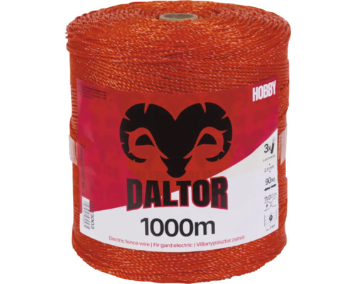Fir gard electric NEXON HOBBY 1000 m 3 lițe 90 kg Fir electric pentru gard Daltor, rolă de 1000 metri