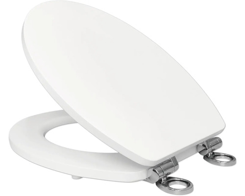 Capac de toaletă din plastic cu feronerie cromată