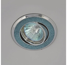 Spot LED încastrat Resin GU5.3 max. 1x50W Ø90 mm, albastru azur