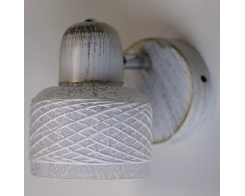 Lampă de perete din sticlă cu design de frânghie