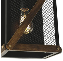 Aplică perete interior vintage Lazarus E27 max. 1x40W, negru/maro