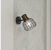 Spot aplicat Grimy E27 max. 1x40W, negru/bronz