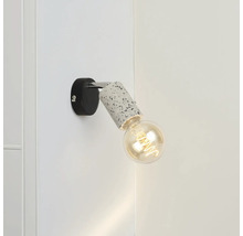 Spot aplicat Simply E27 max. 1x40W, negru/gri beton