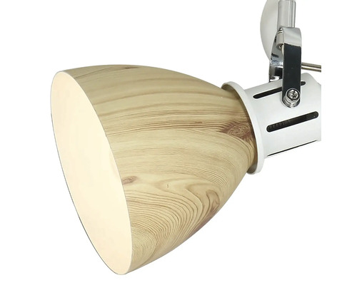 Lumină de plafon cu aspect de lemn cu spot reglabil