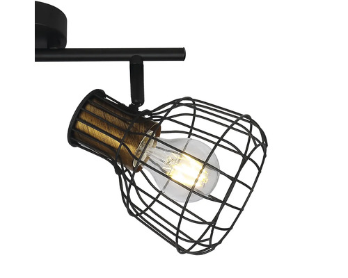 Lumină de plafon cu o sursă de lumină și o grilă metalică