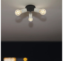 Cerc spoturi Simply E27 max. 3x40W, negru/gri beton