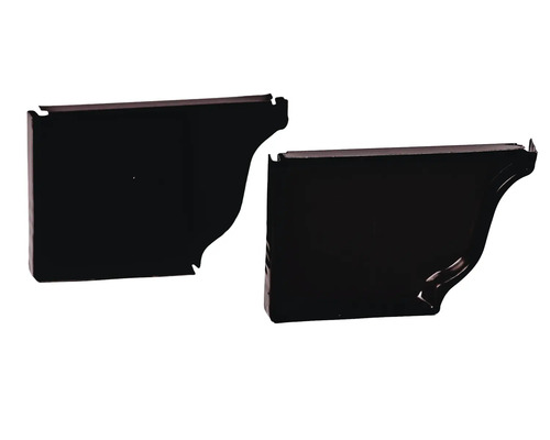 Capac stânga jgheab Novatik Quadra 125 mm negru RAL 9005 | HORNBACH