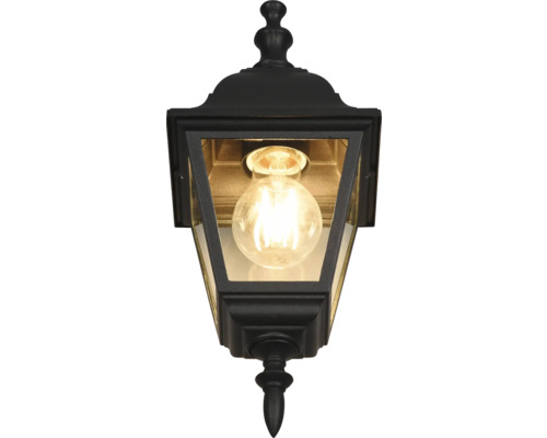 Lumină de exterior neagră cu bec