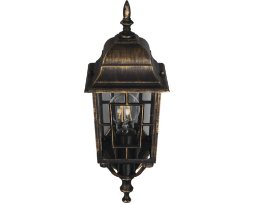 Lumină de perete pentru exterior cu sticlă transparentă și design decorativ