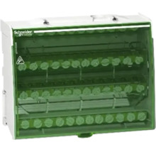 Logo Schneider Electric. Cutie de distribuție cu conexiuni multiple.