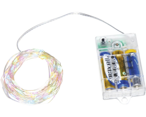 Ghirlandă luminoasă cu baterii și funcție de temporizare pentru interior