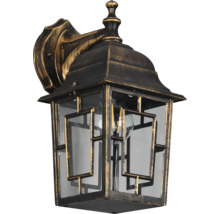 Lampa de perete din metal cu inserții de sticlă