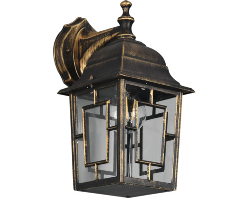 Lampa de perete din metal cu inserții de sticlă