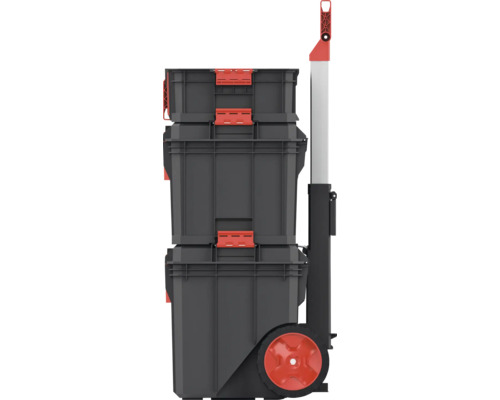 Troller pentru cutii de scule cu mai multe cutii și roți pentru transportul sculelor