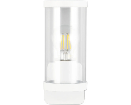 Bec LED cu filament alb și carcasă transparentă din sticlă