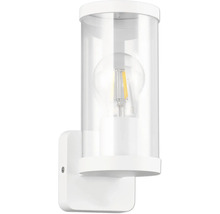 Lumină de perete albă cu abajur transparent