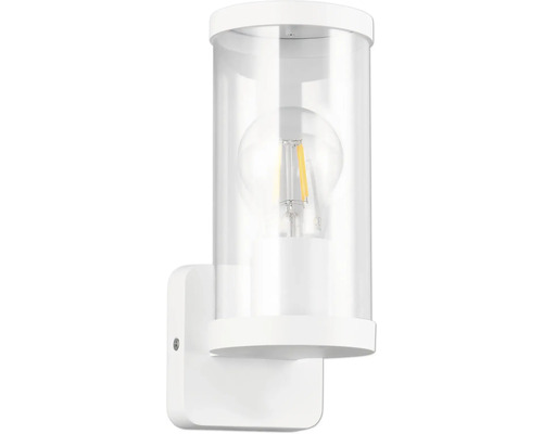 Lumină de perete albă cu abajur transparent